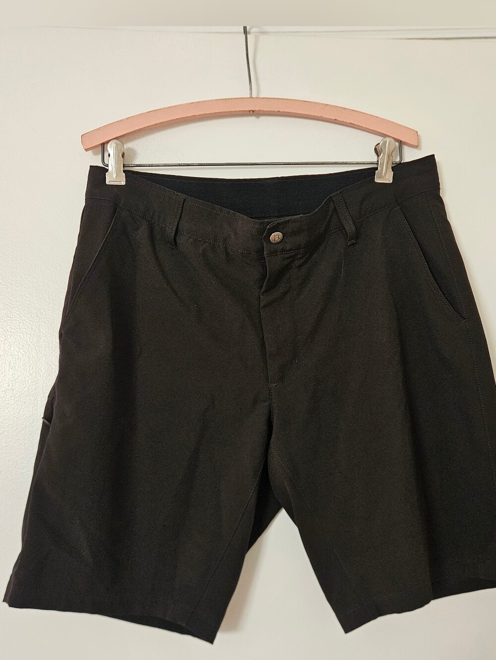 Bylt Basics Mens Kinetic Shorts L Black Performance Stretch Golf Elastic Waist